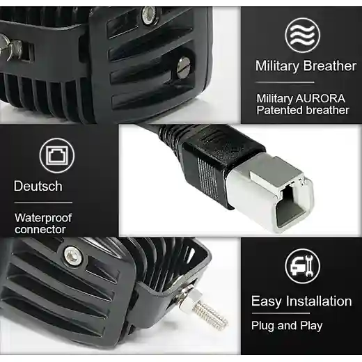 2 inch 30W led Driving Light Cube Work Light Motorcycle Accessories Waterproof