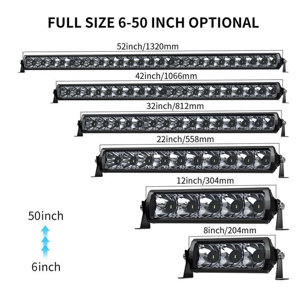 AURORA D6 Dual-Color Dual Row LED Light Bar with RGB Backlights