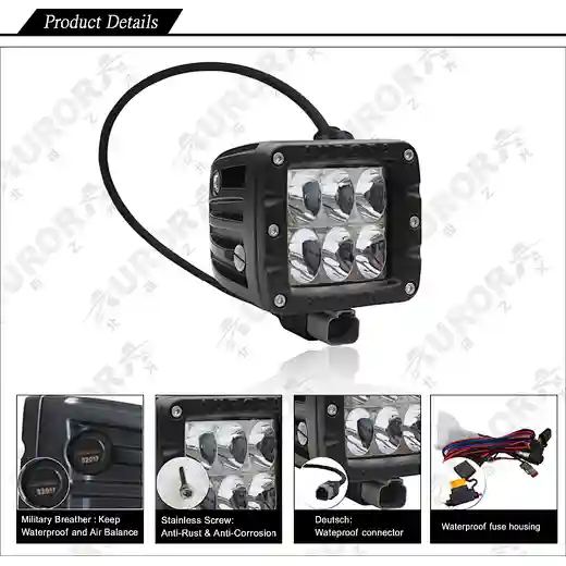 China 4x4 Motorcycle Accessories LED Parts Driving Work Light