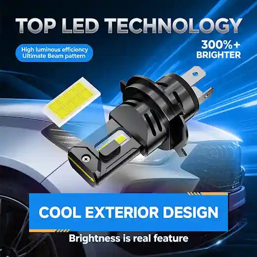 AURORA New Design Mini Size H4 LED Headlight Car LED Light High Low Beam LED Hea