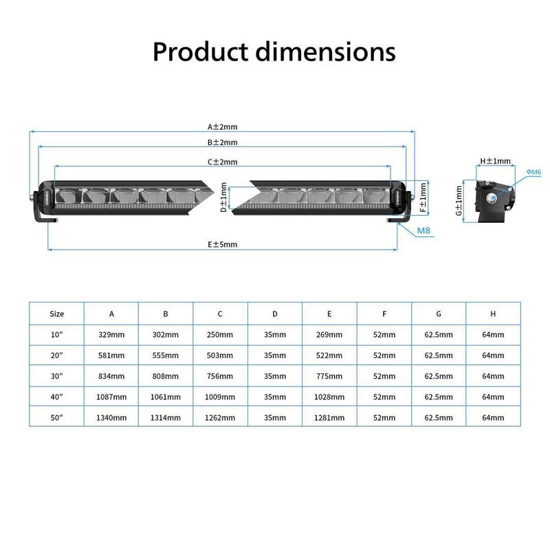 AURORA S10 Alien Shape LED Light Bar with Dual DRL
