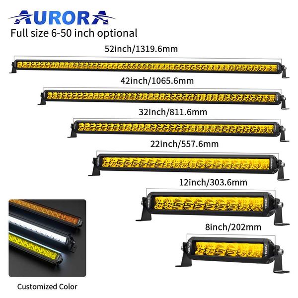 AURORA S5D1 Golden Single Row LED Light Bar