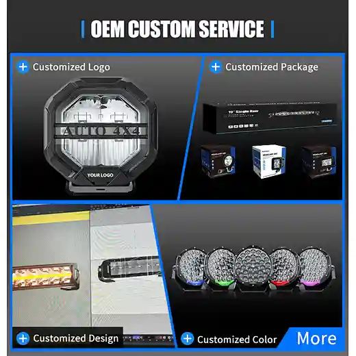 New RGB Offroad Light Bluetooth Control Multicolor LED Fog Light 4x4 ATV Truck L