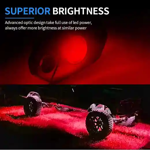 Aurora LED Multi-color IP69K RGB Motorcycle LED Rock Lights