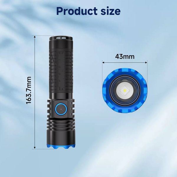 AURORA E1 High-Performance EDC Flashlight 1500LM 670m