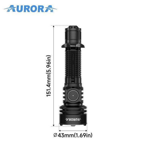 AURORA T1 High Power 2000LM Tactical Flashlight 488m