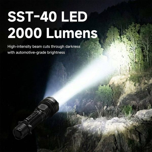 AURORA T1 High Power 2000LM Tactical Flashlight 488m