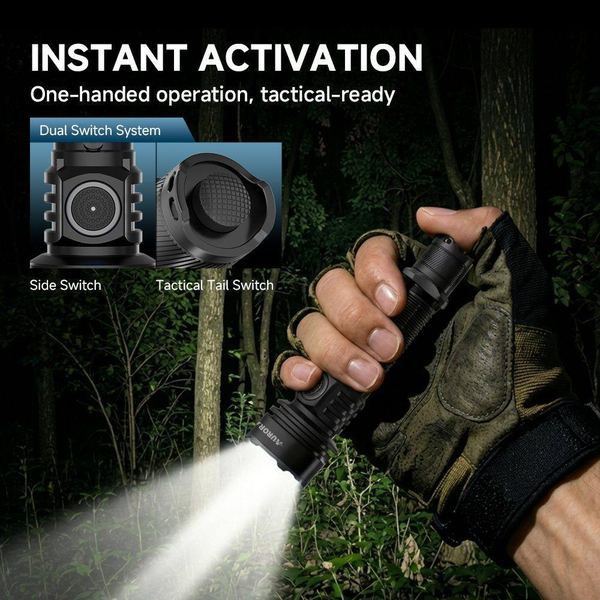 AURORA T1 High Power 2000LM Tactical Flashlight 488m