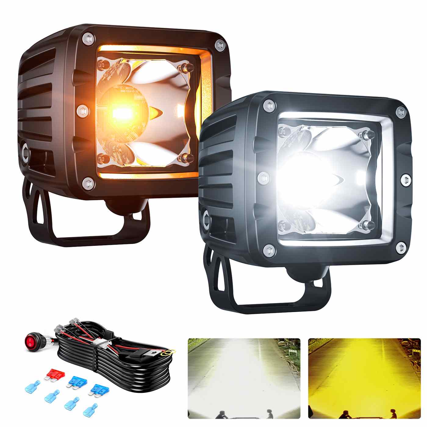 AURORA 2-P23H1 W Series Dual-Color Spot LED Work Light