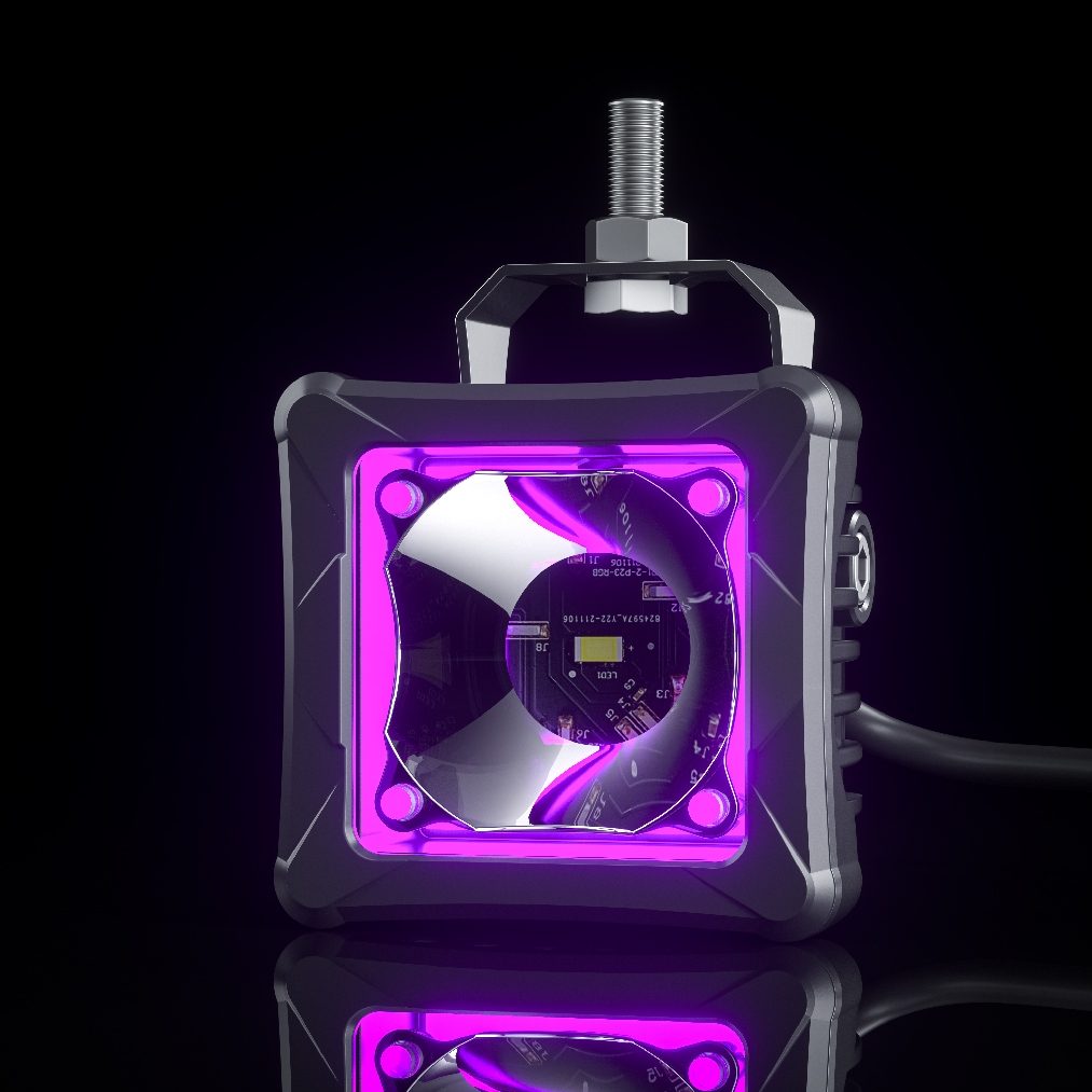 AURORA D3-2-P23H1-Q-APP W Series Dual-Color Spot LED Work Light