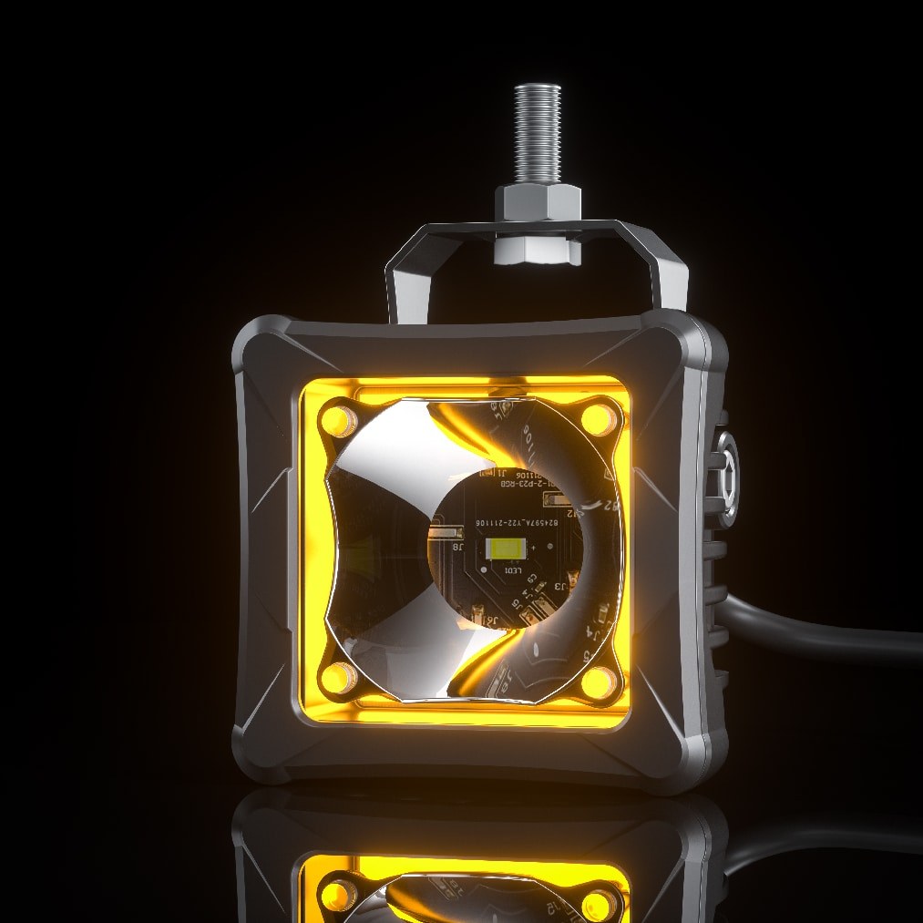 AURORA D3-2-P23H1-Q-APP W Series Dual-Color Spot LED Work Light