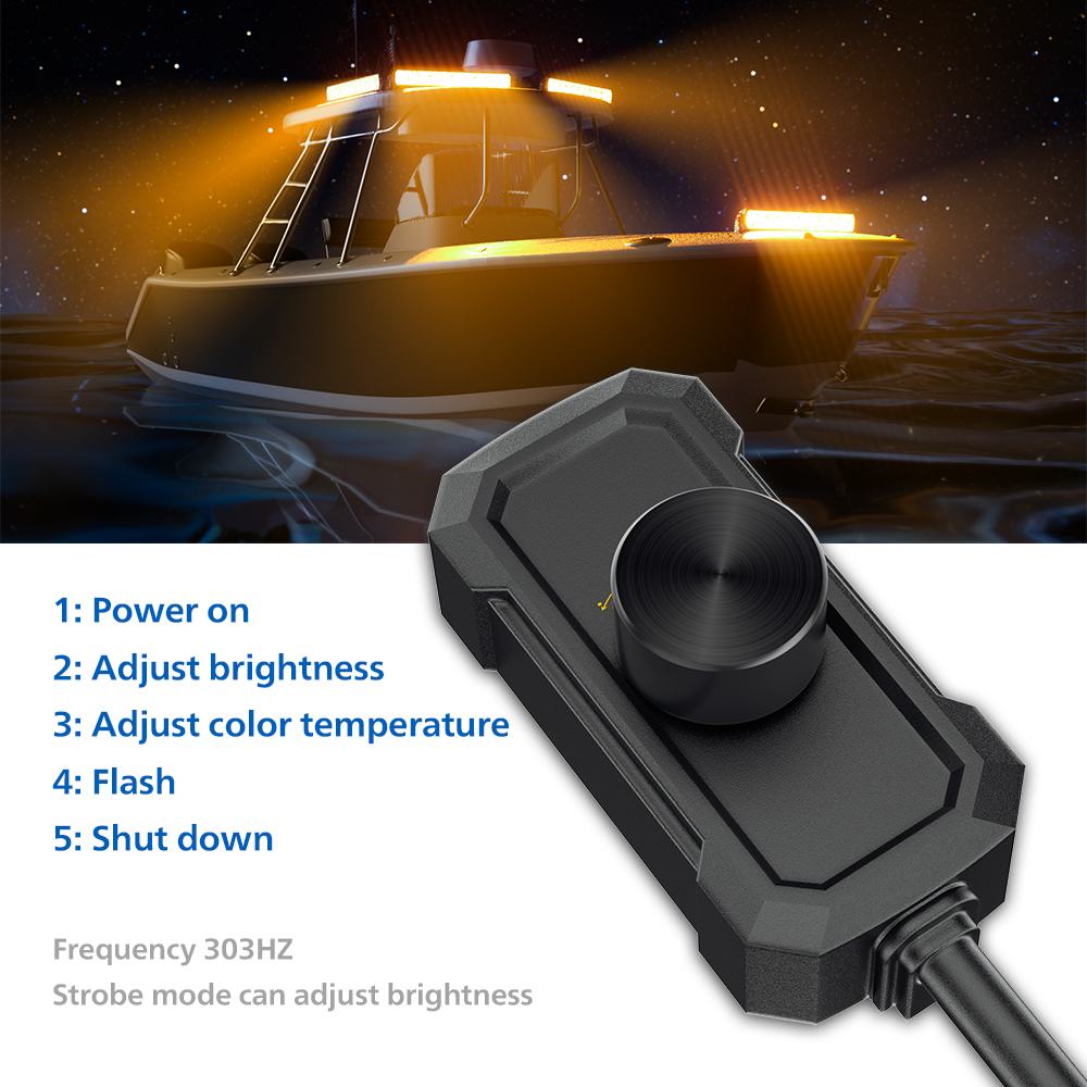 AURORA M-DY-D6BA-20 Marine Series Bowfishing LED Light Bar