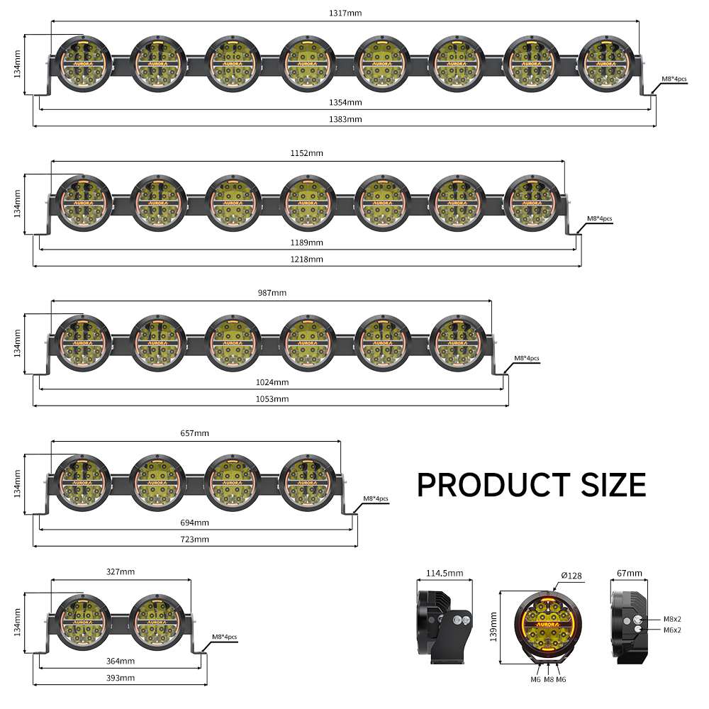 AURORA P-R-5-C39D1-AW-D Linkable Light Bar