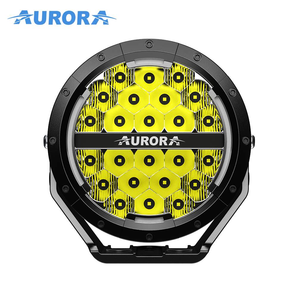 AURORA P-R-7-C34D1-AW with white/amber backlits LED Driving Lights