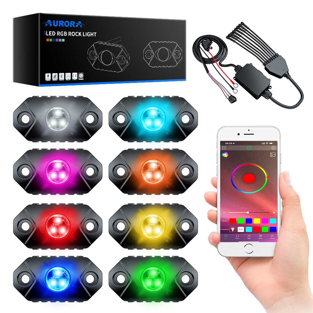 AURORA Single Pack Wireless Control RGB Rock light