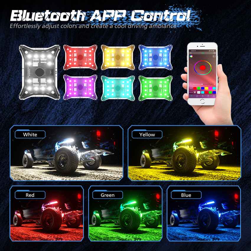 AURORA Single Pack Y3-D4 Single Pack Wireless Control RGBW Chips Rock light